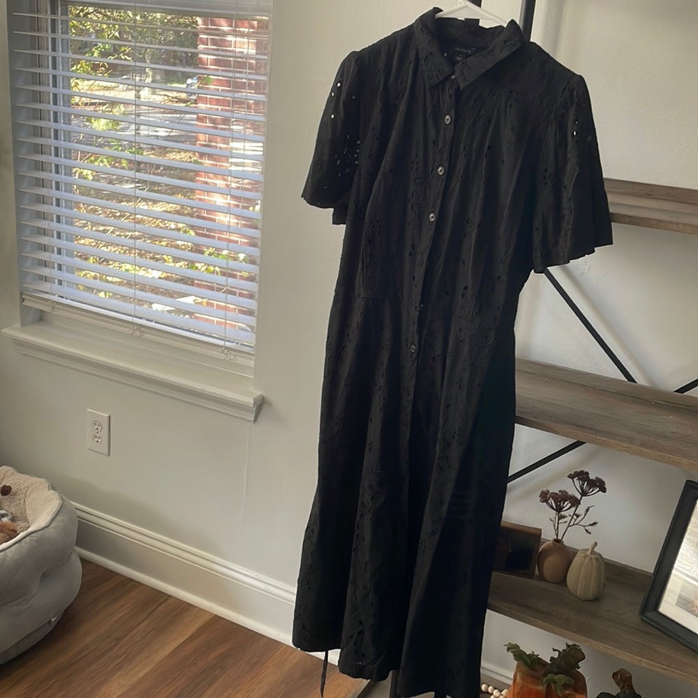 NWT Ann Taylor Black Button Down dress. Size 10.